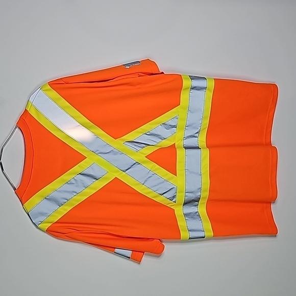Pioneer XL orange reflective class 2 level 2 traffic short sleeve shirt - Picture 4 of 6